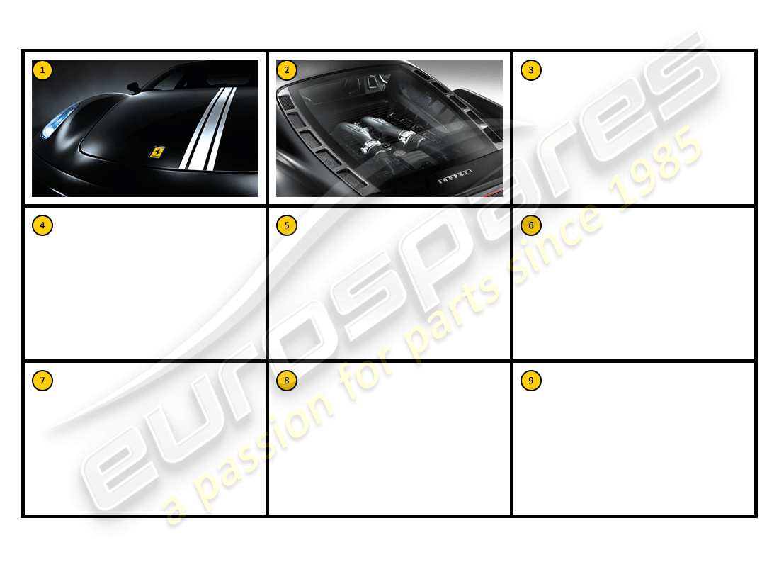 ferrari f430 coupe (accessories) außenansicht - diagramm der karosserieteile