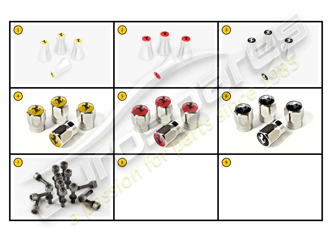 eine teilezeichnung aus dem ferrari california (accessories) teilekatalog