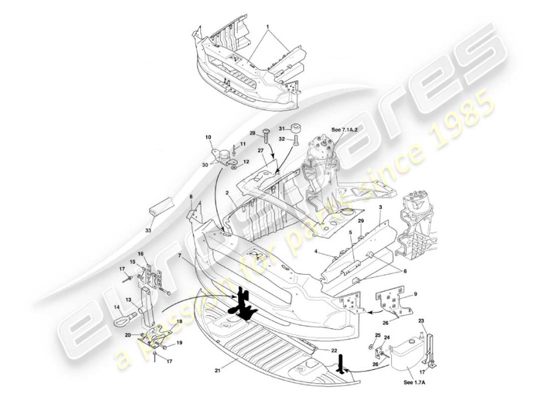 eine teilezeichnung aus dem aston martin vanquish (2007) teilekatalog