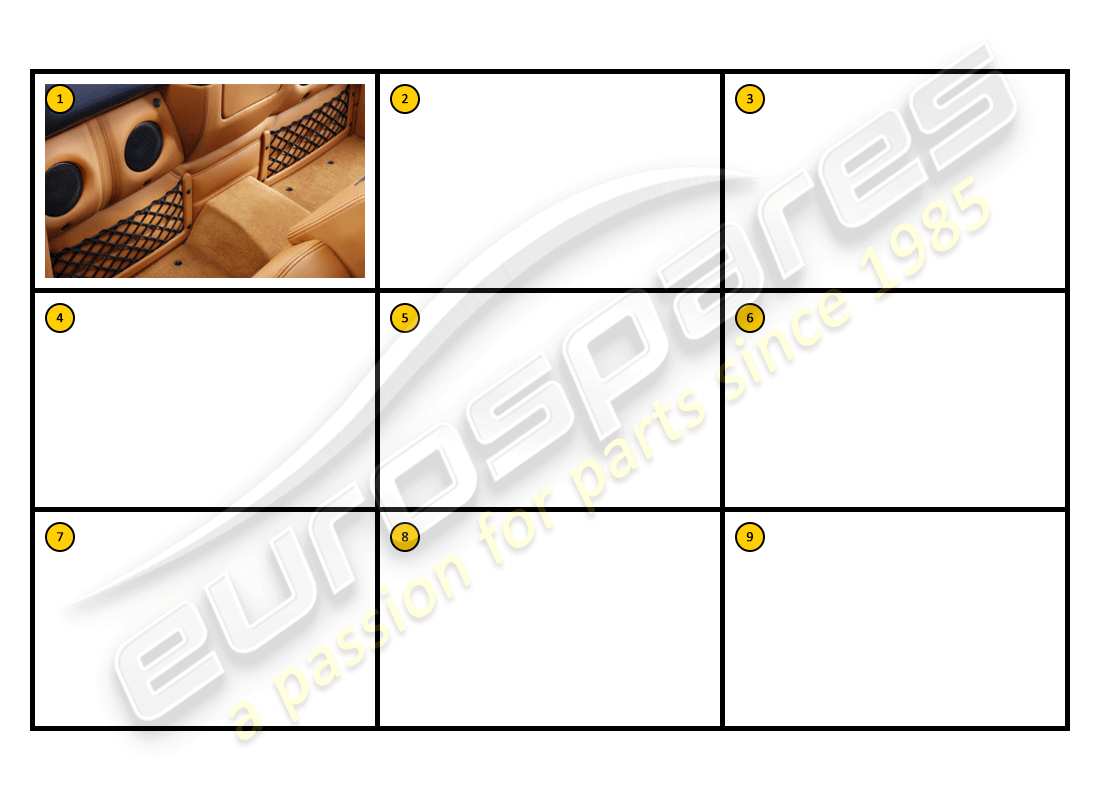 ferrari f430 spider (accessories) ausrüstung - gepäck, aufbewahrungsteildiagramm