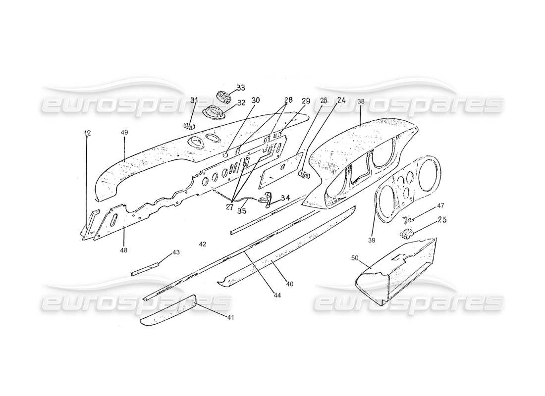 ferrari 275 (pininfarina coachwork) gruppo plancia portastrumenti - ersatzteildiagramm