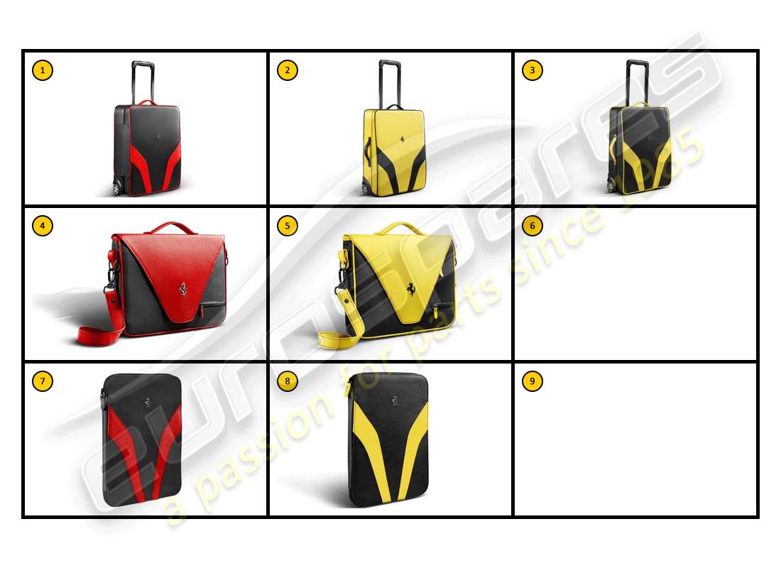 ferrari f430 spider (accessories) ausstattung - gepäck, carfit ersatzteildiagramm