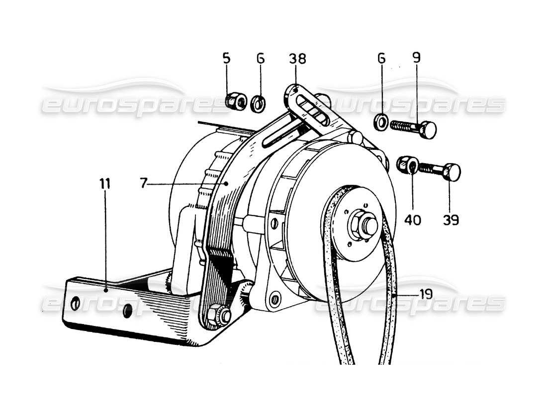 ferrari 275 gtb/gts 2 cam generator - batterie und spulen - modelle mit rechtslenkung - teilediagramm