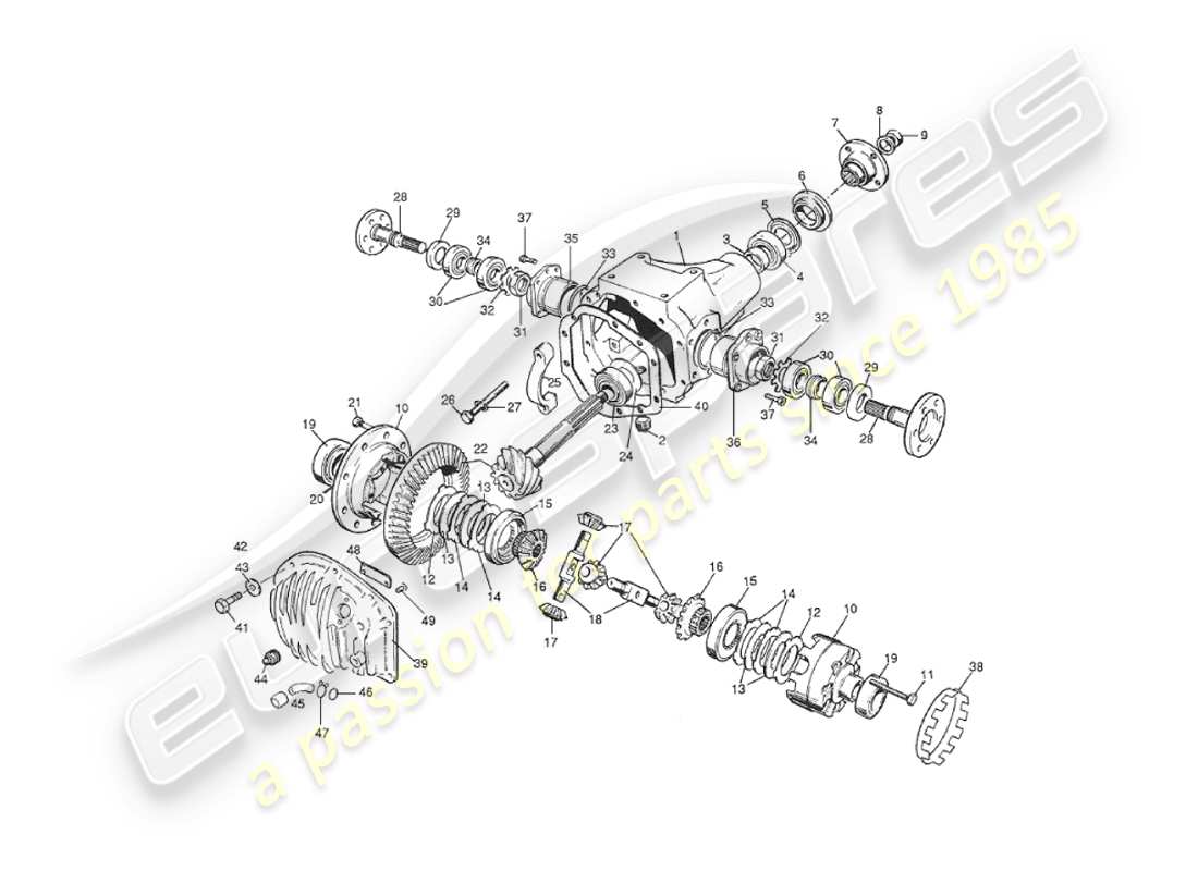aston martin v8 virage (2000) teilediagramm der hypoideinheit