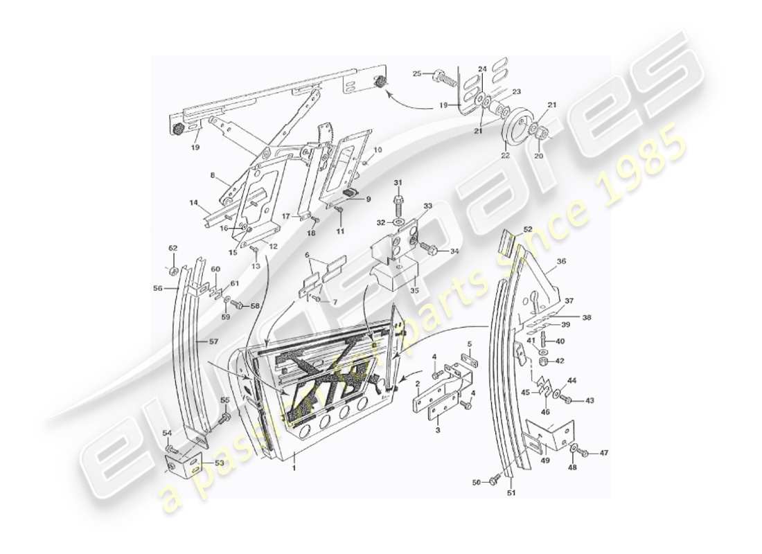 aston martin v8 virage (1999) türen, volante-ersatzteildiagramm