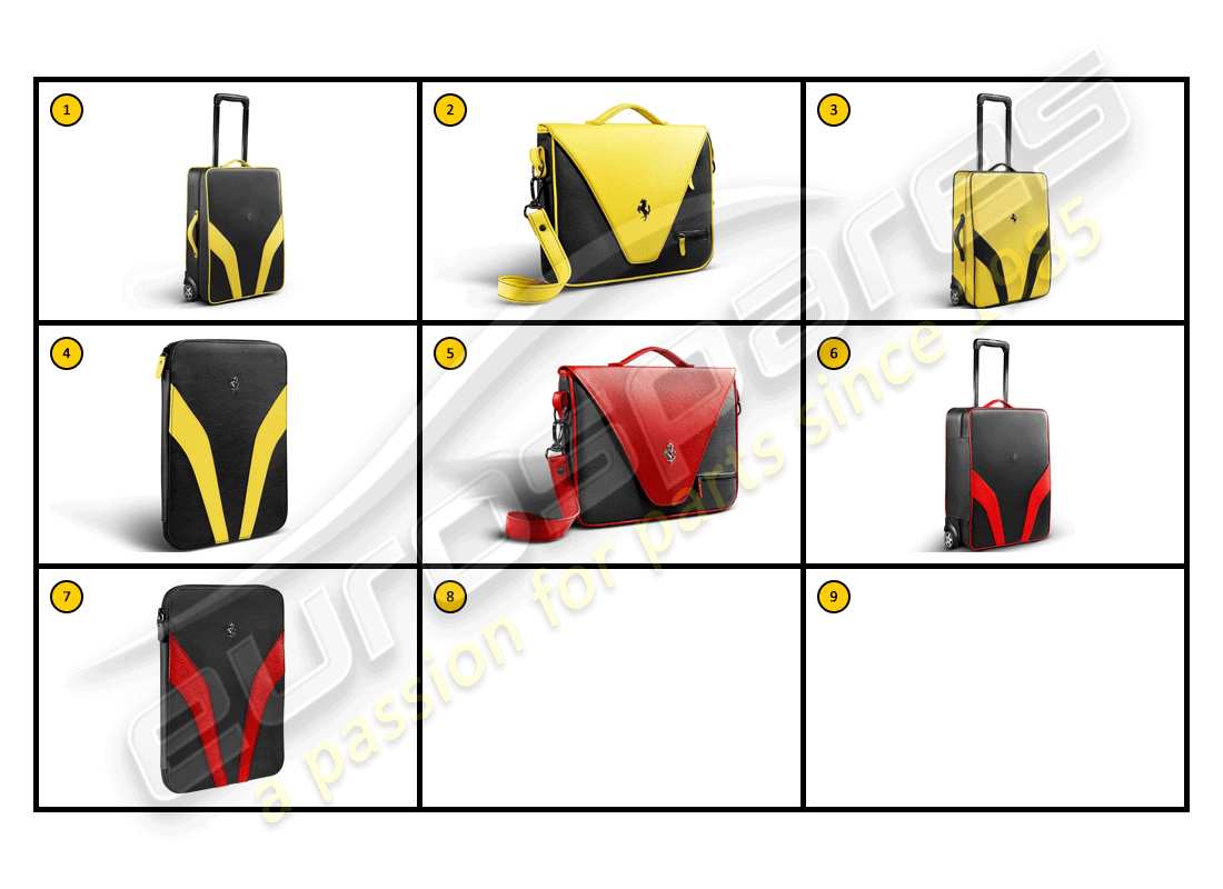 ferrari ff (accessories) ausstattung - gepäck carfit ersatzteildiagramm