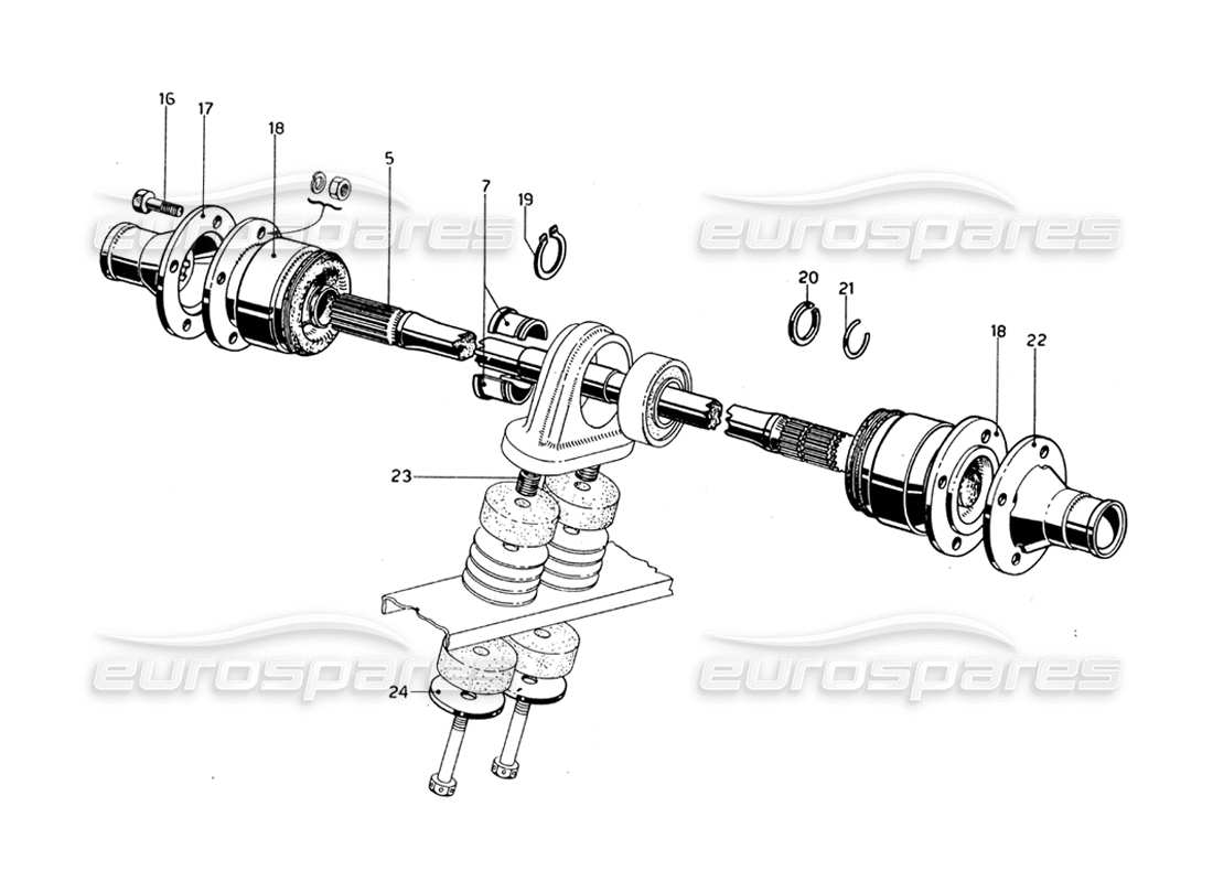 ferrari 275 gtb/gts 2 cam antriebswelle - lhd-modelle - teilediagramm