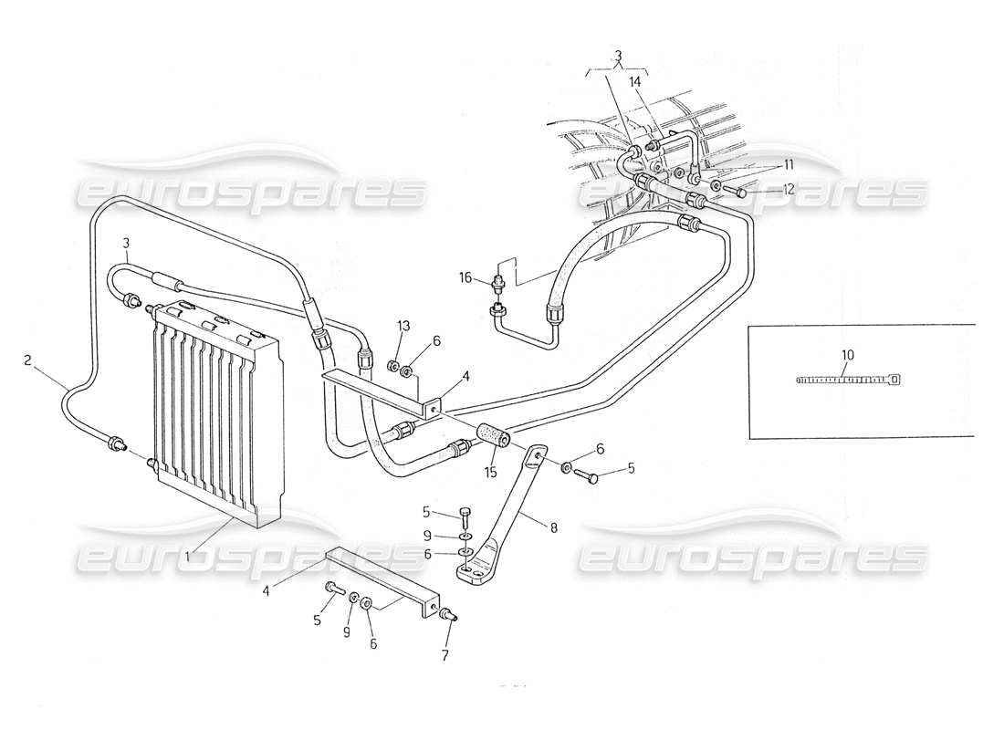 maserati 228 ölkühler für automatikgetriebe (4 ps) ersatzteildiagramm