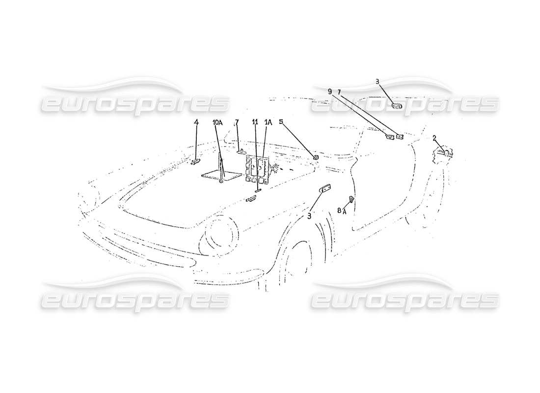 ferrari 275 (pininfarina coachwork) gruppo impianto elettrico ersatzteildiagramm