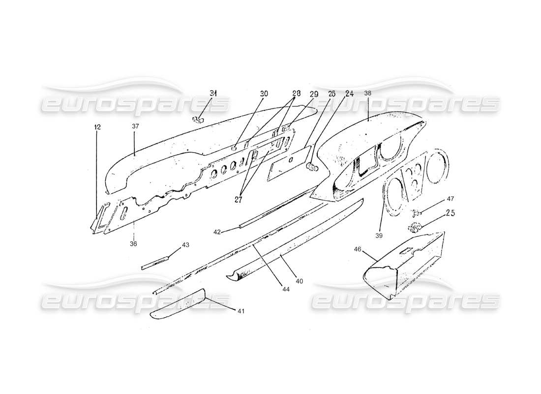 ferrari 275 (pininfarina coachwork) gruppo plancia portastrumenti - ersatzteildiagramm