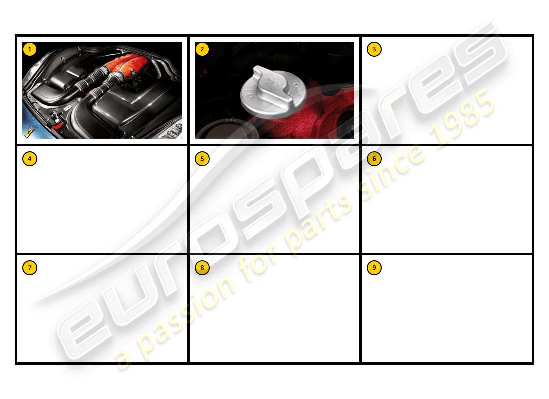 ferrari california (accessories) racing - motortasche teilediagramm