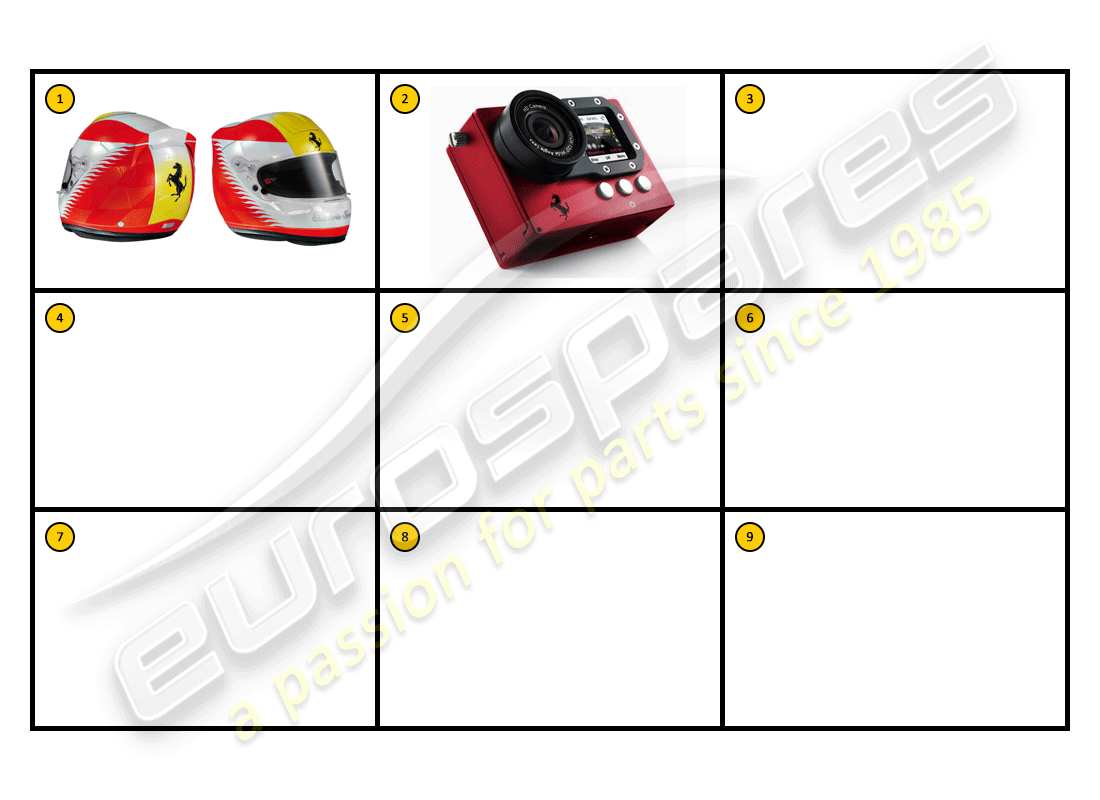 ferrari ff (accessories) racing - allgemeines teilediagramm