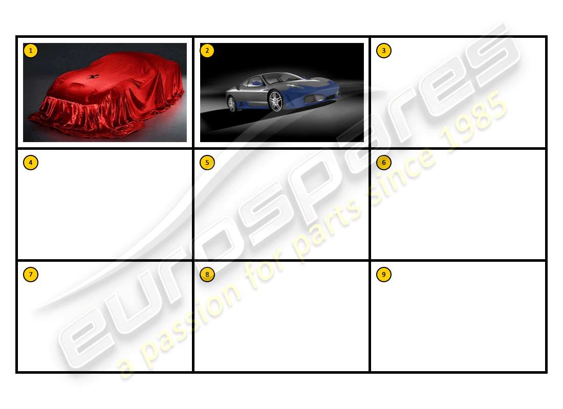 ferrari f430 coupe (accessories) autopflege - fahrzeugschutz teilediagramm