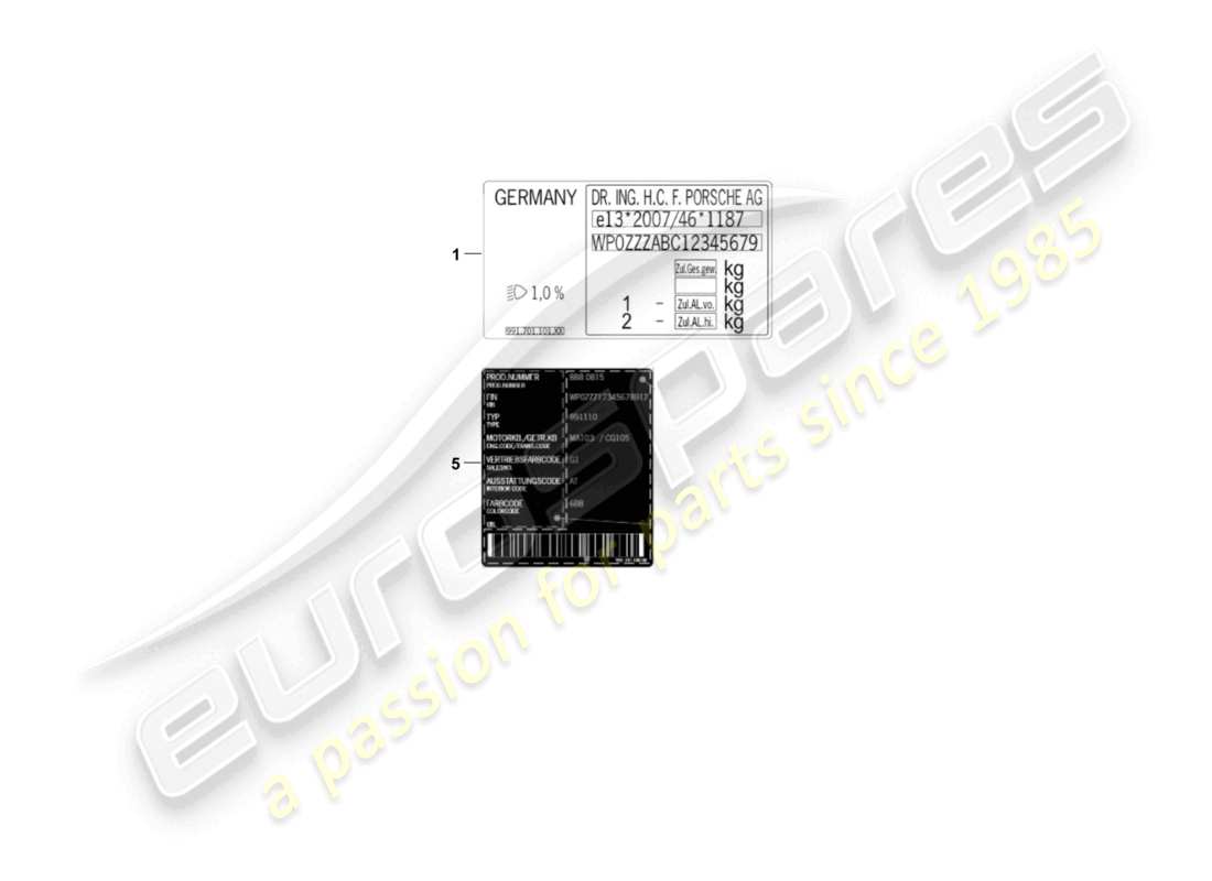 teilediagramm mit der teilenummer 971 000 101 ac