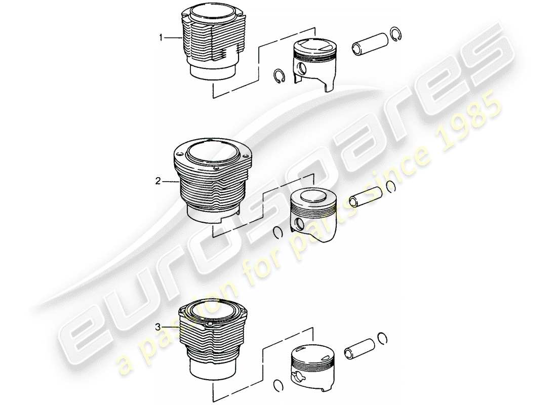 eine teilezeichnung aus dem porsche 1963 (refurbished and exchange catalogue) teilekatalog