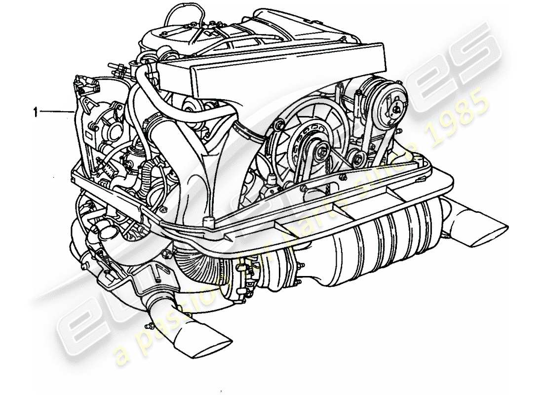 eine teilezeichnung aus dem porsche 1964 (refurbished and exchange catalogue) teilekatalog