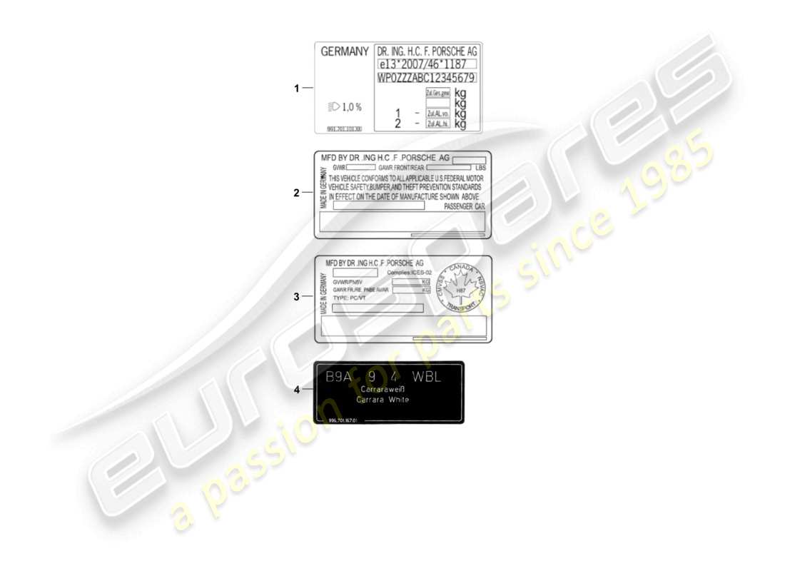 teilediagramm mit der teilenummer 99670116701