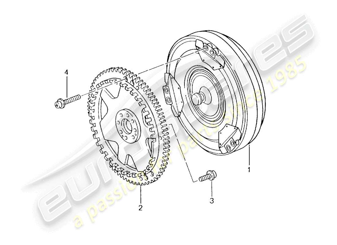 eine teilezeichnung aus dem porsche 1998 (986 boxster) teilekatalog