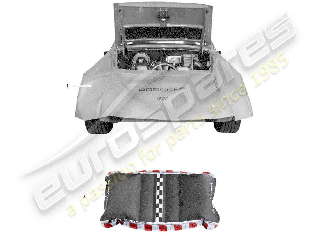 eine teilezeichnung aus dem porsche 2008 (accessories) teilekatalog