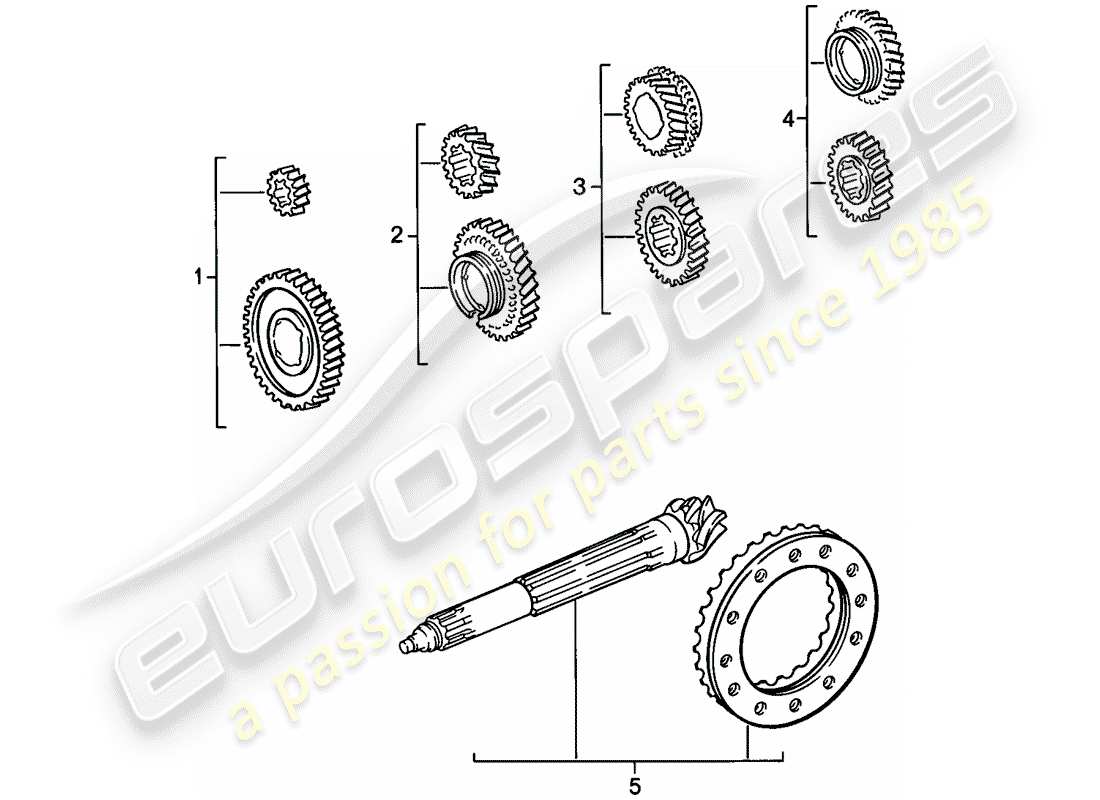 eine teilezeichnung aus dem porsche 1985 (911) teilekatalog