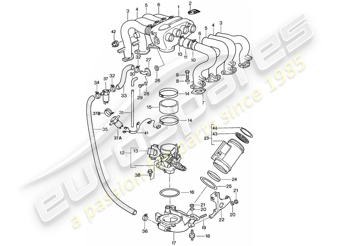 porsche 1985 (928) lh-jetronic - 1 - d - mj 1984>> ersatzteildiagramm