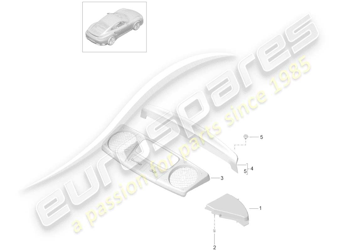 porsche 2016 (991-1 turbo) lining ersatzteildiagramm