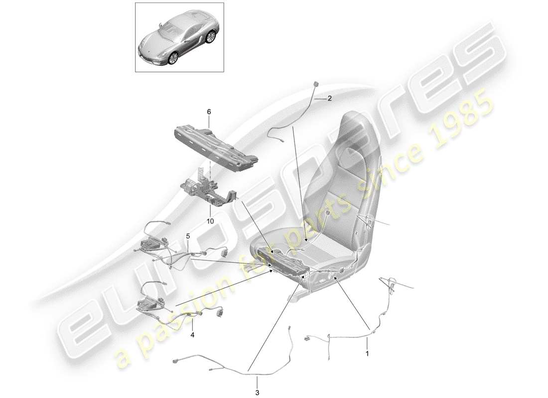 porsche 2015 (981 cayman) kabelbäume ersatzteildiagramm