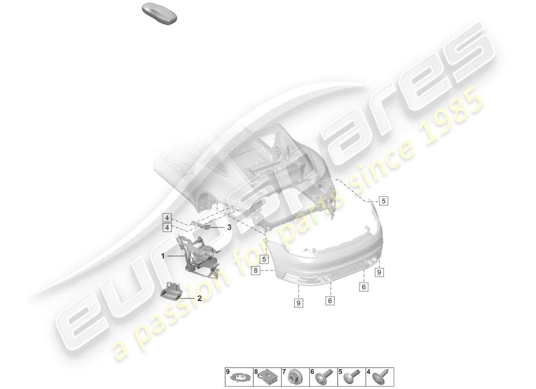 porsche 2019 (992-1) stoßstange ersatzteildiagramm