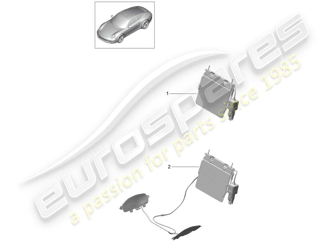 porsche 2015 (991-1) lumbar support ersatzteildiagramm