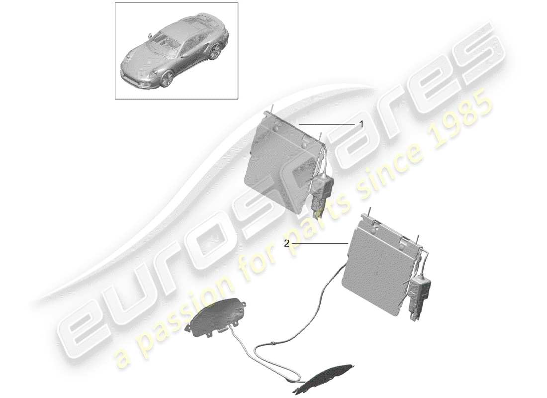 porsche 991 turbo (2020) lumbar support ersatzteildiagramm