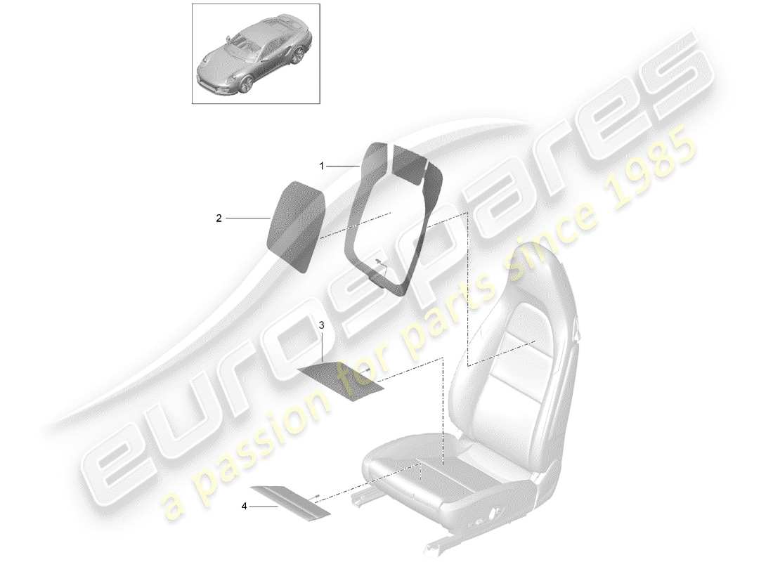 porsche 2020 (991-2 turbo) heizelement teilediagramm