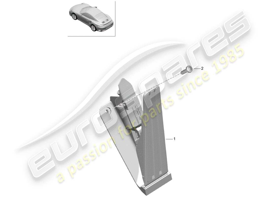 porsche 2016 (991-1 turbo) brems- und beschleunigungspedalbaugruppe teilediagramm
