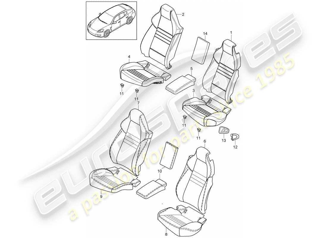 porsche 2015 (panamera 970) cover-ersatzteildiagramm