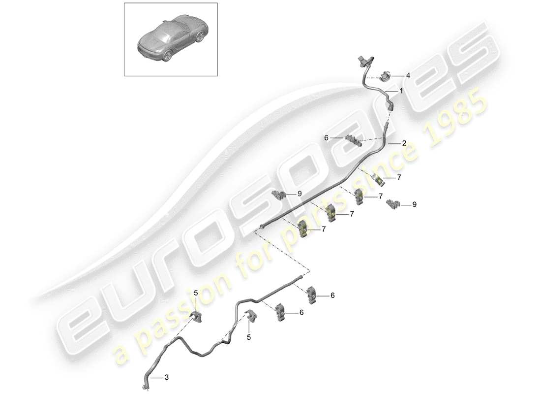porsche 2014 (981 boxster) vakuumleitung - teilediagramm