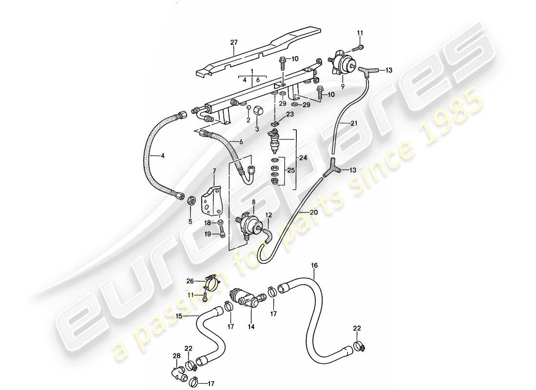porsche 1991 (944) l-jetronic - 2 ersatzteildiagramm