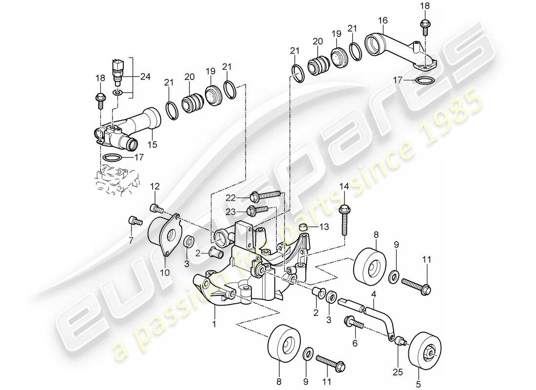 porsche 2010 (997-2 gt3) riemenspanner ersatzteildiagramm
