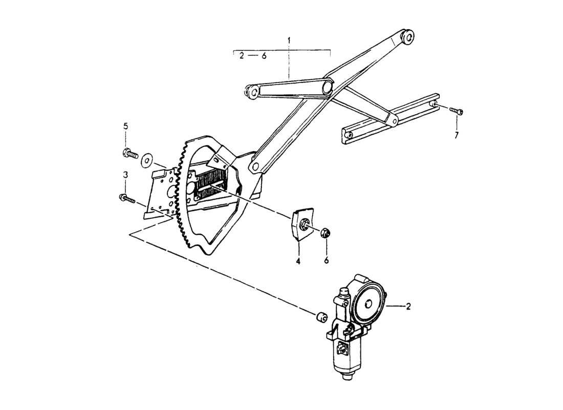 porsche 1994 (964) fensterheber - elektrisch ersatzteildiagramm