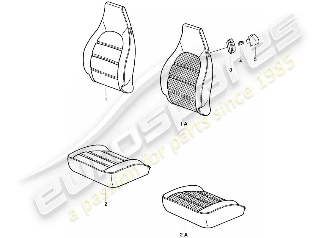 porsche 1985 (928) vordersitz - abdeckung - heizelement - d - mj 1985>> ersatzteildiagramm