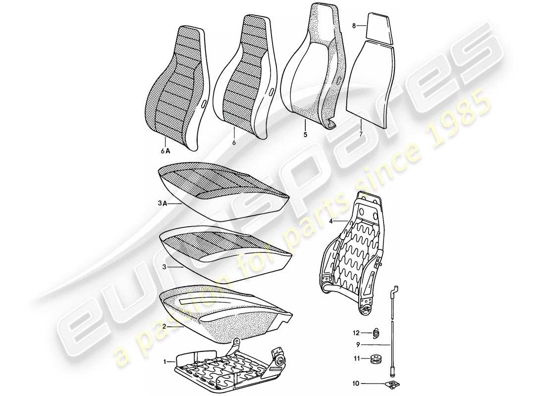 porsche 1979 (928) vordersitz - einzelteile - d - mj 1980>> ersatzteildiagramm