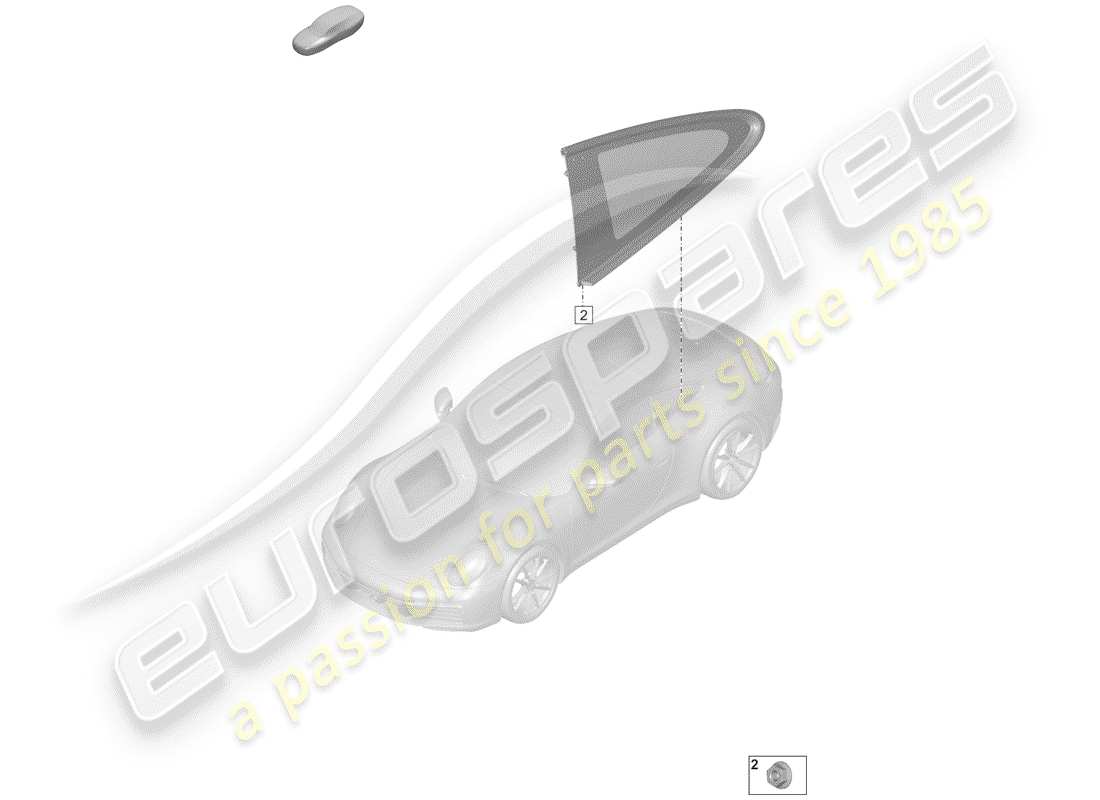 porsche 2019 (992-1) seitenfenster-ersatzteildiagramm