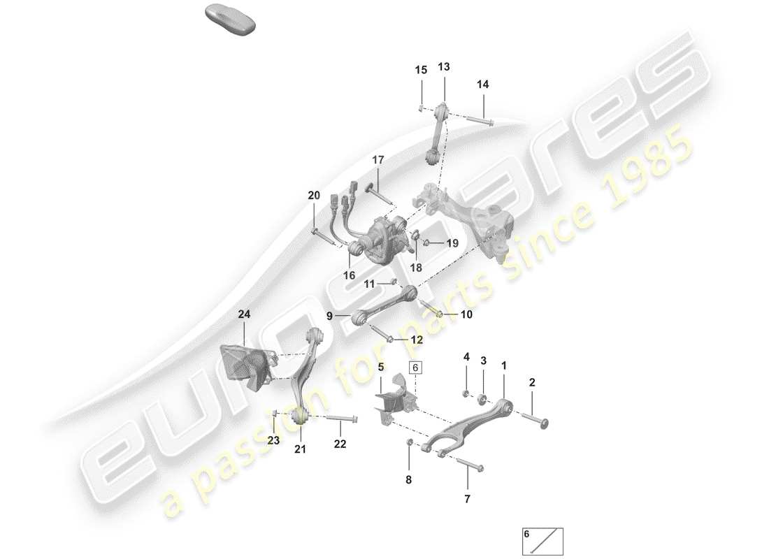 porsche 2020 (992-1) hinterachse teilediagramm