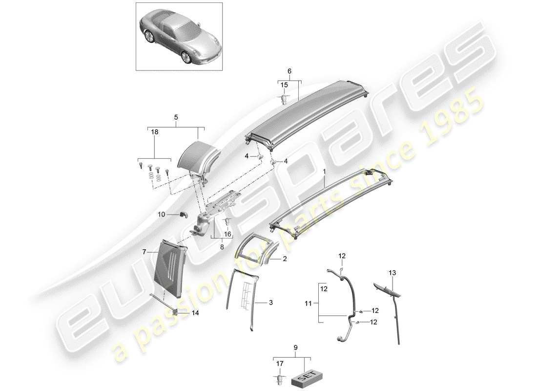 porsche 2012 (991-1) trim-teilediagramm