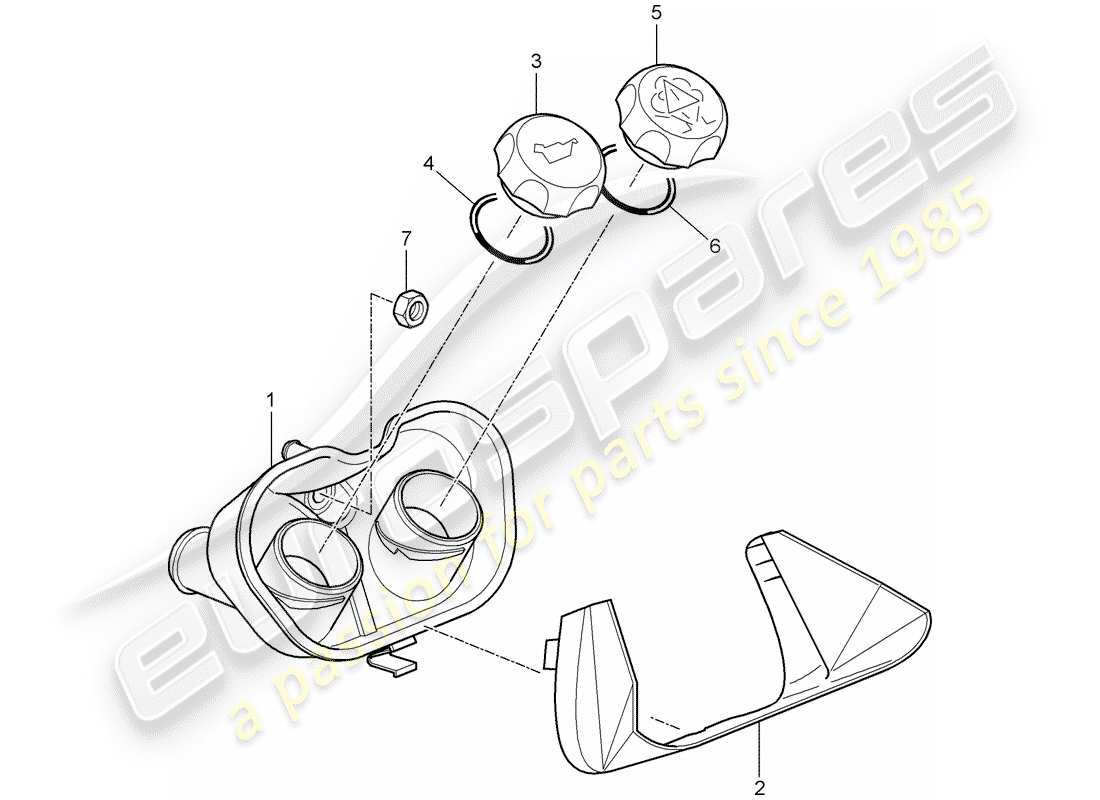 porsche 2008 (987 cayman) wasserkühlung 4 ersatzteildiagramm