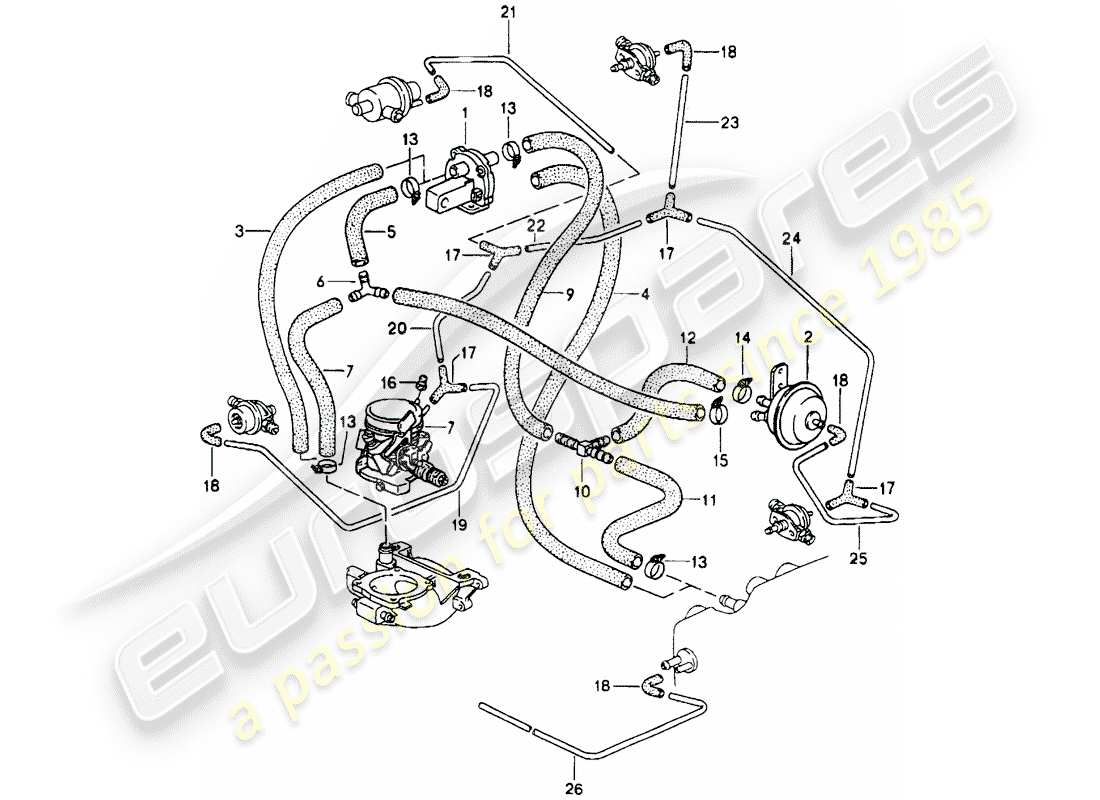 porsche 1986 (928) lh-jetronic - 2 - d - mj 1984>> ersatzteildiagramm