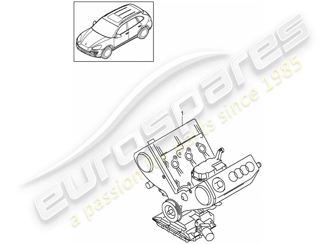 porsche 2008 (cayenne e1 9pa) langer block teilediagramm