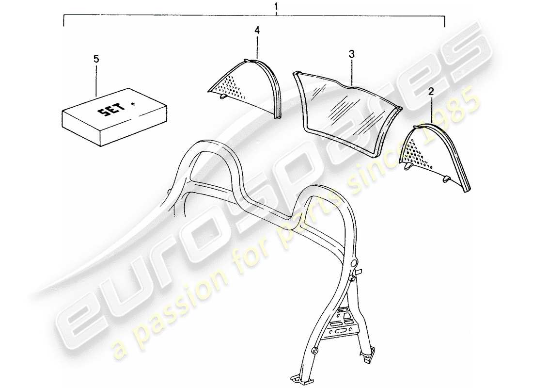 porsche 1991 (tequipment) installationssatz teilediagramm