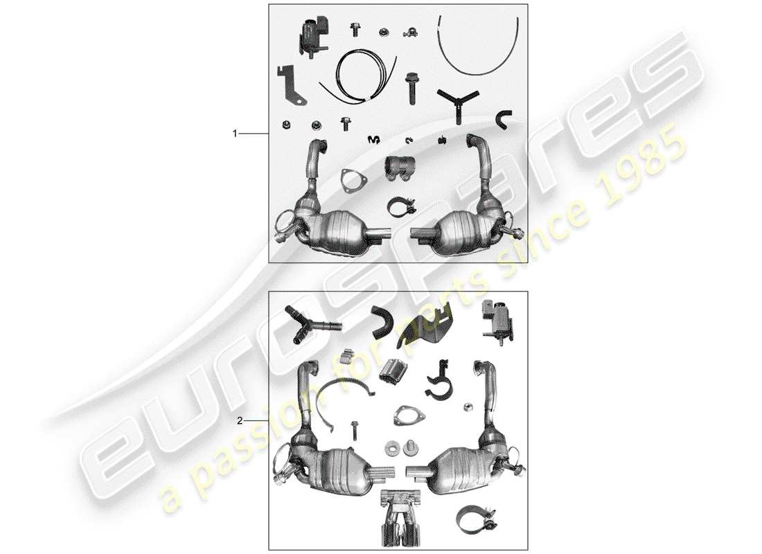 porsche 1994 (tequipment) auspuffanlage teilediagramm