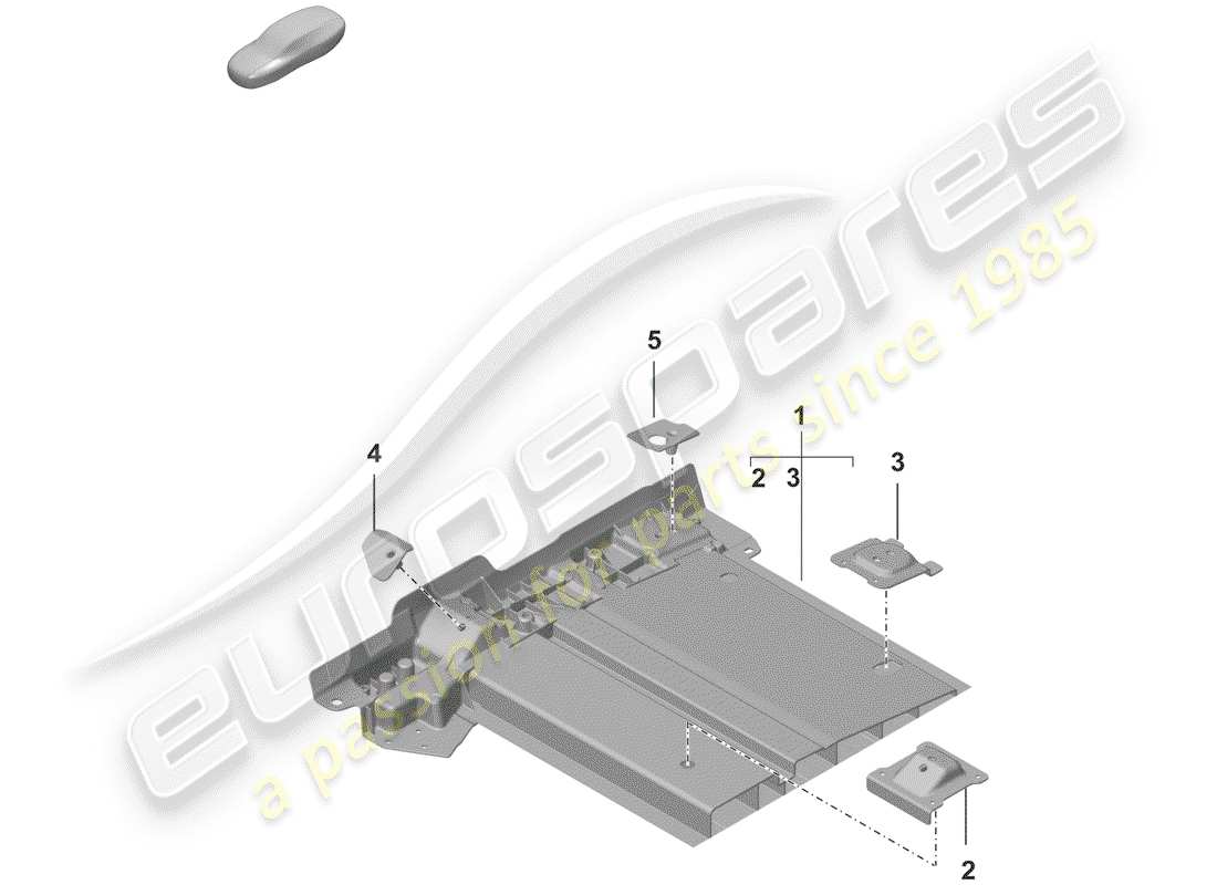 porsche 2019 (992-1) sitzstütze ersatzteildiagramm