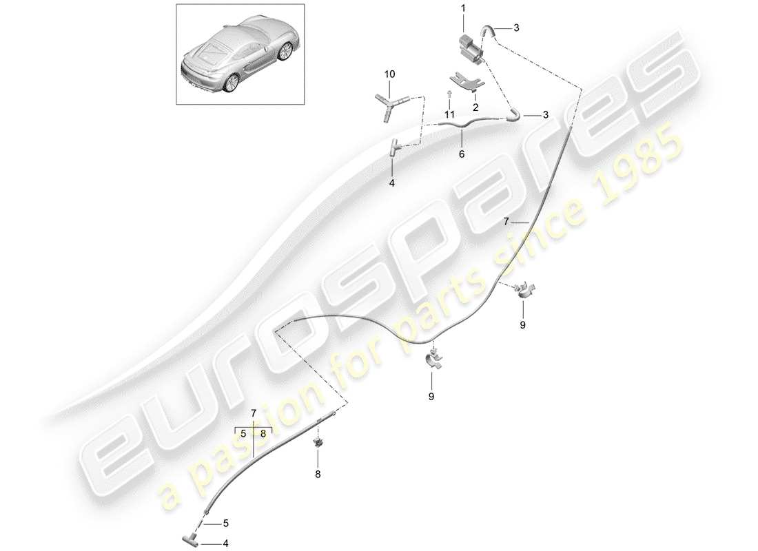 porsche 2016 (981 cayman gt4) auspuffanlage teilediagramm