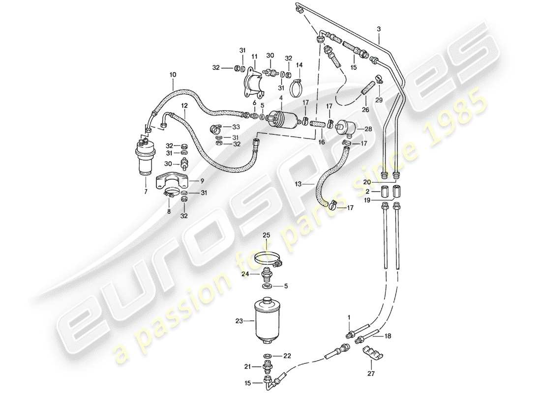 porsche 1977 (924) kraftstoffsystem - f 92-49100 001>> - f >> 92-49103 157 teilediagramm